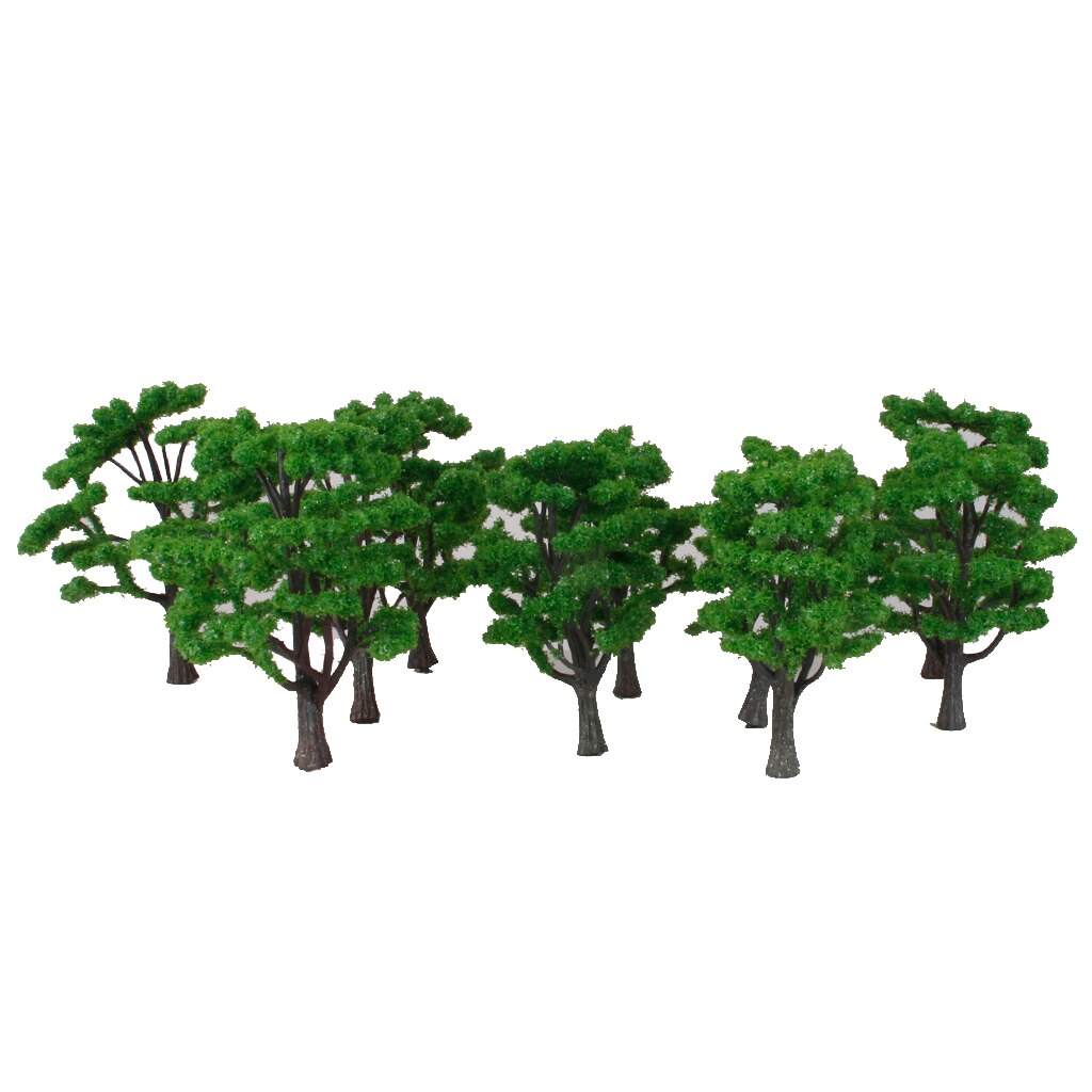 10 Green Model Tree Train Architecture Forest Scene Layout 1:100-1:150 HO N