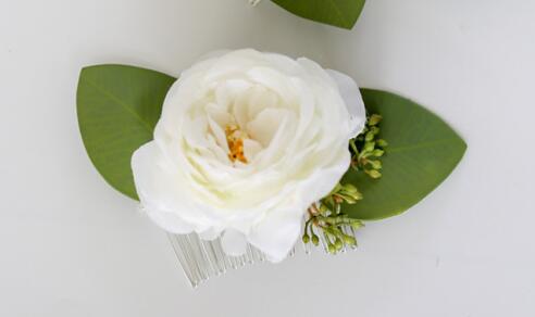 Boho bryllup hoved tilbehør blomst rose hår kam bohemia brudekam bryllup blomst pandebånd til kvinder hovedstykke  hd59: Stil 1