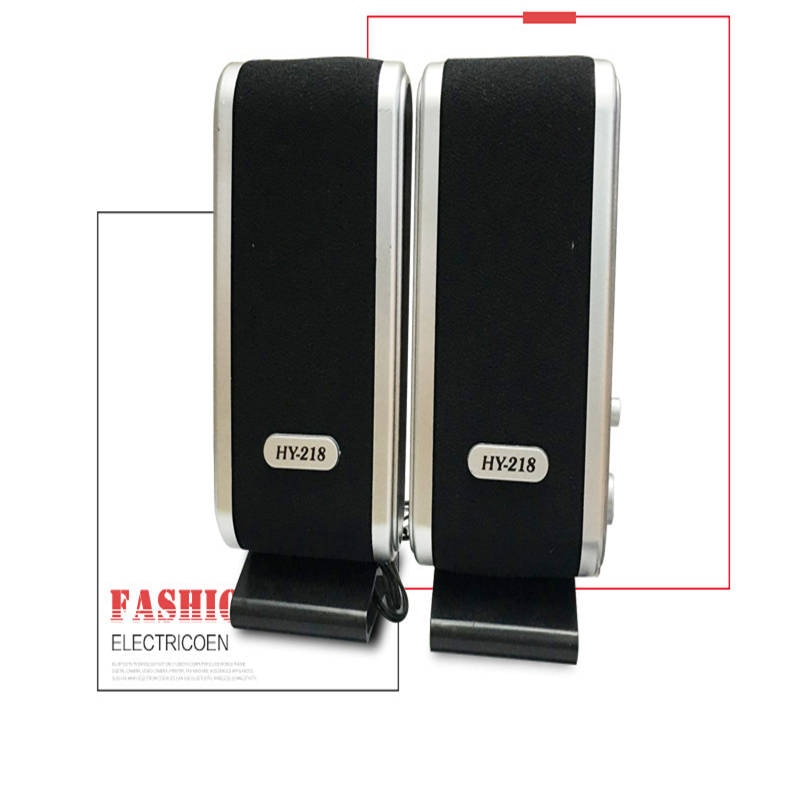 HY-218 Computer Speakers Mini Stereo USB Bookshelf Notebook Phone Speakers Can Do Power Small Sound
