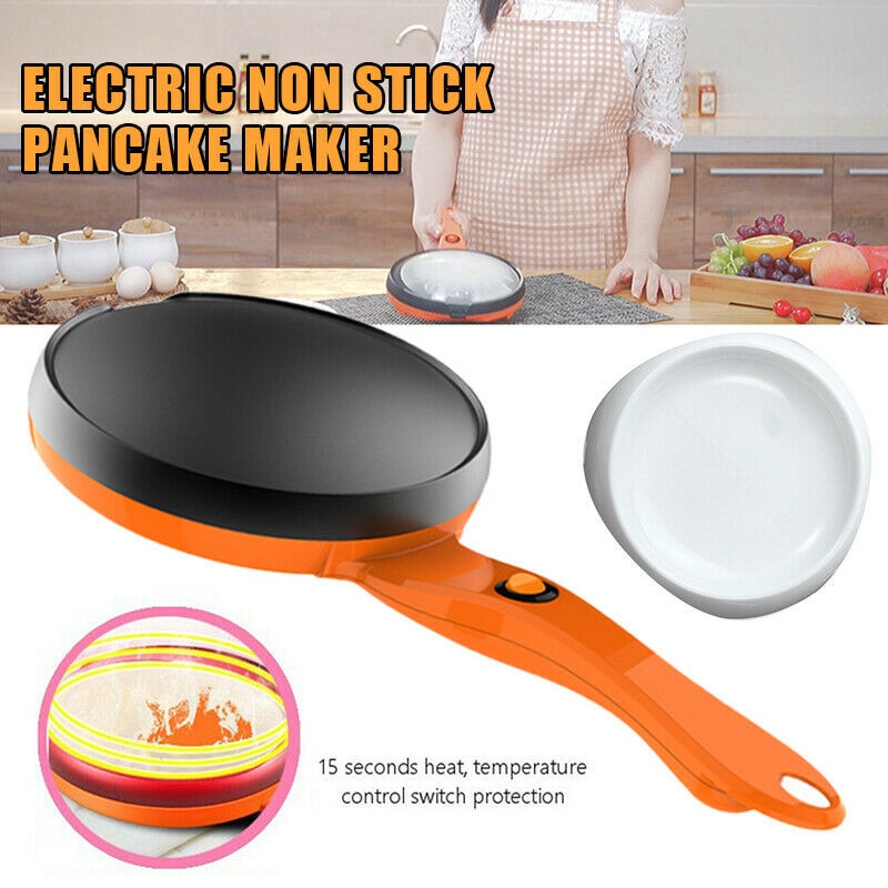 Multifunktionell crepe maker pan hushåll crepe pizza pannkaka elektrisk pannkaka bakning pan kaka maskin kök matlagning verktyg