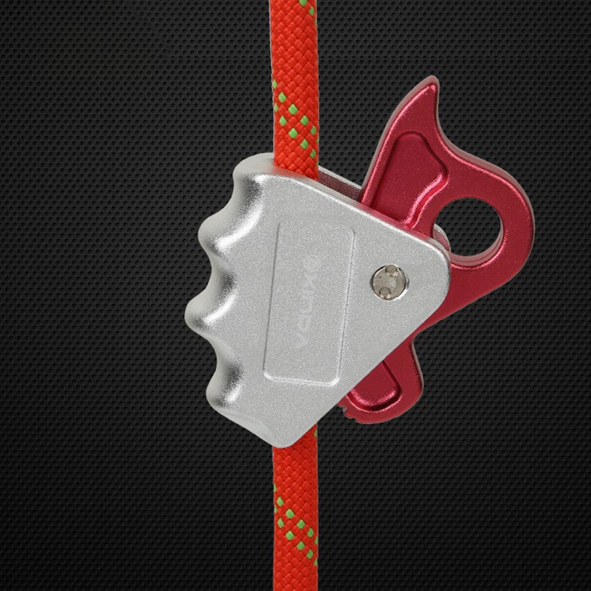 Hand Rope Grab Protector 15KN Riser Anti-fall Safety Rope Grab Device Fits 8-12mm Rope for Outdoor Rock Climbing, Mountaineering