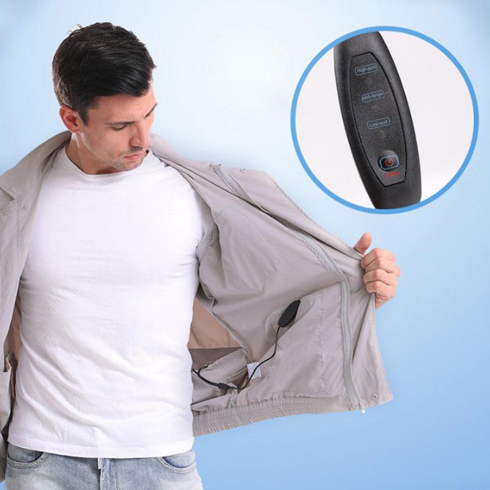 Ropa de aire acondicionado de verano con ropa de fans carga USB ropa de fans ropa de pesca al aire libre protección solar