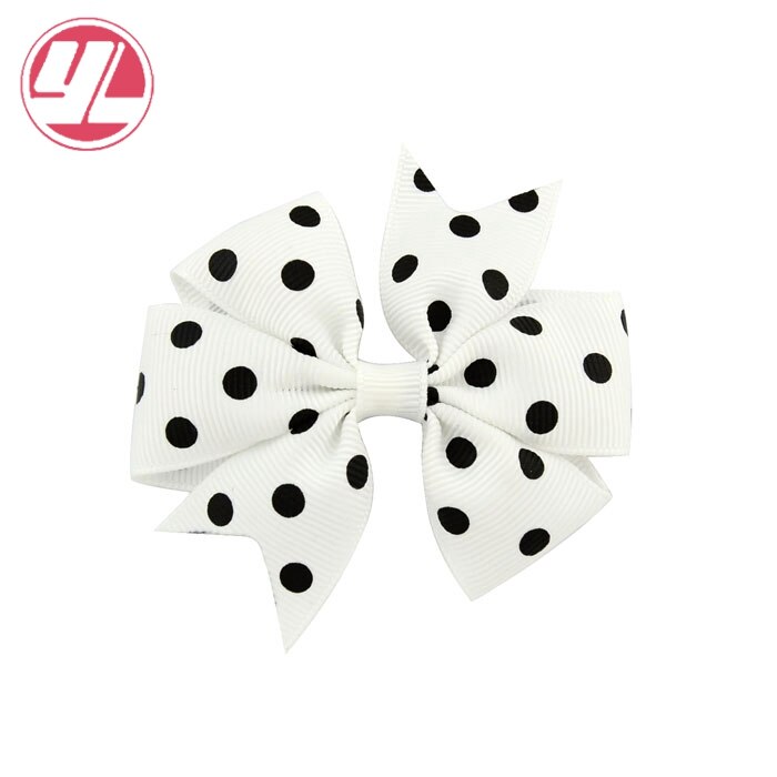 Stip 3 inch kinder grosgrain lint strikken met clip boutique strikken doe-het-zelf haaraccessoires voor babymeisjes 592: 18
