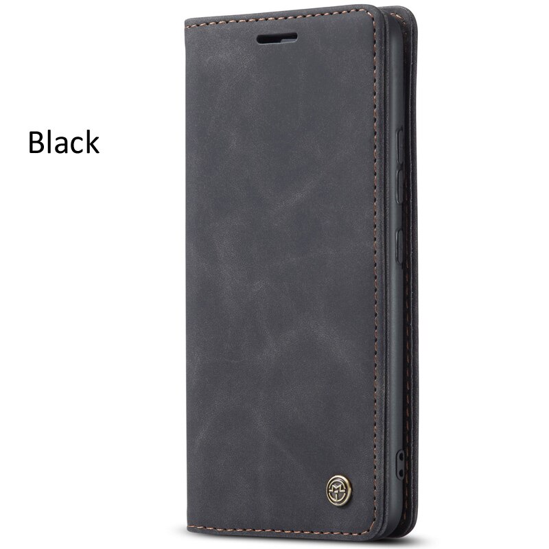 Magnetische Wallet Leather Flip Case Voor Samsung Galaxy M30S M21 Retro Coque Boek Matte Cover: For M21 / Black