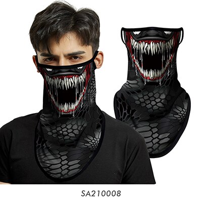Motorrad Schädel Geist Balaclava Motorrad Gesicht Maske Abdeckung Hals Schal Moto Motorrad Bandana Kopf Schutz Stirnband Männer Frauen: Model 4
