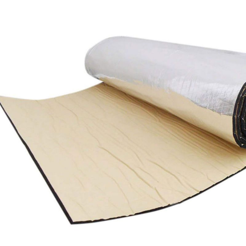 aislamiento de ruido de papel de aluminio para coche 10mm aislamiento de espuma de goma de sonido aislamiento térmico sello del capó insonorizante