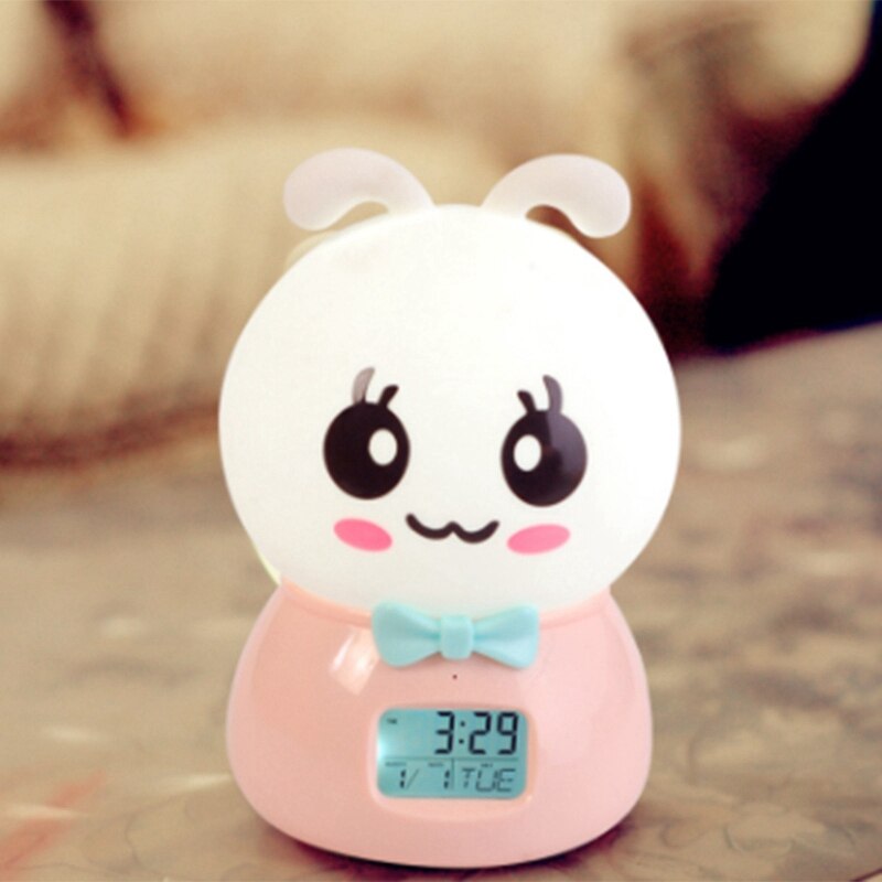 Press Sensor LED Night Light Multi-Function Smart Alarm Clock Bluetooth Speaker USB LED Night Lamp Pat Light Children Kids Chris