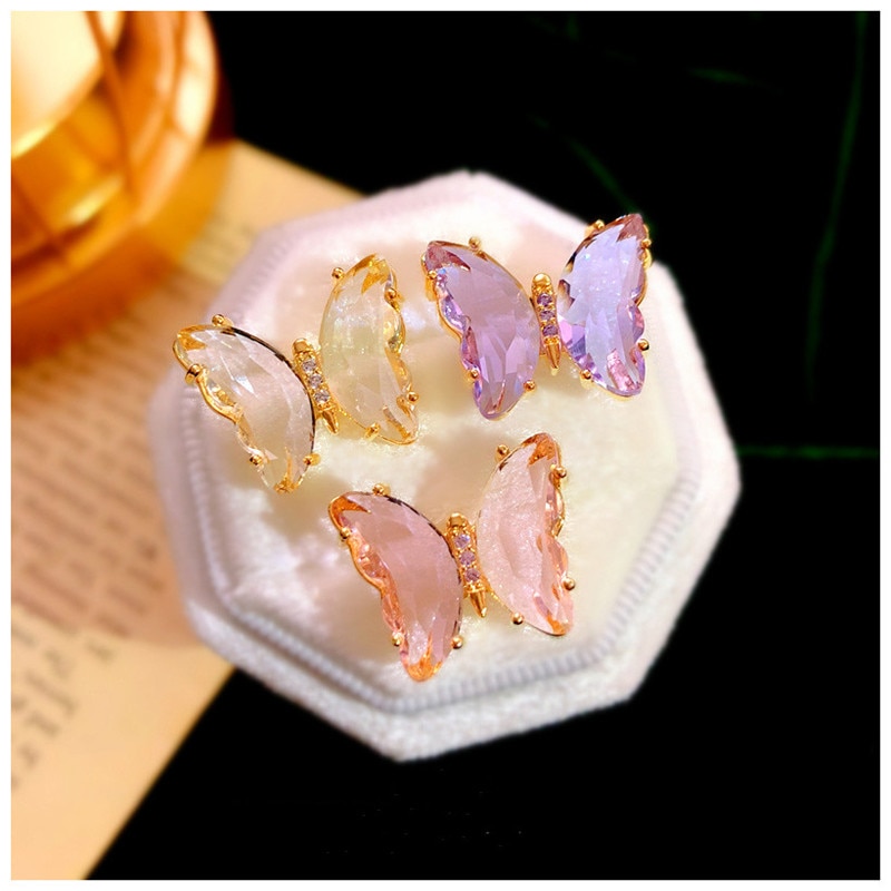 Broschen Für Frauen Anti-glare Schmetterling Zirkonia Multicolor Kleine Kragen Pin Stabbing Brosche Corsage Pin Edlen Schmuck