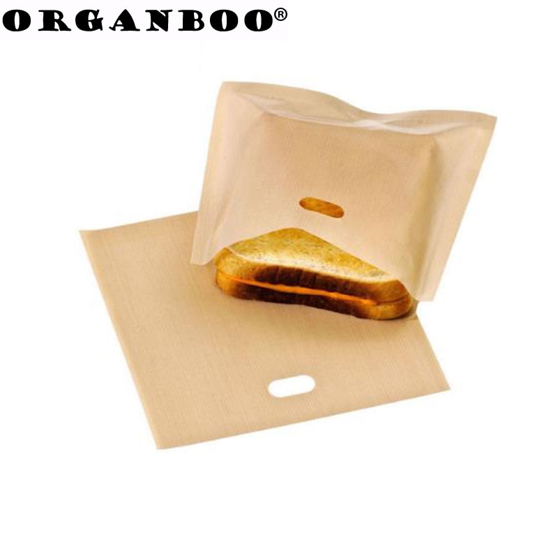 ORGANBOO 5 stks/set Broodrooster Zakken voor Gegrilde Kaas Sandwiches Bakken Gebak Gereedschap Herbruikbare non-stick Gebakken Toast Broodzakken