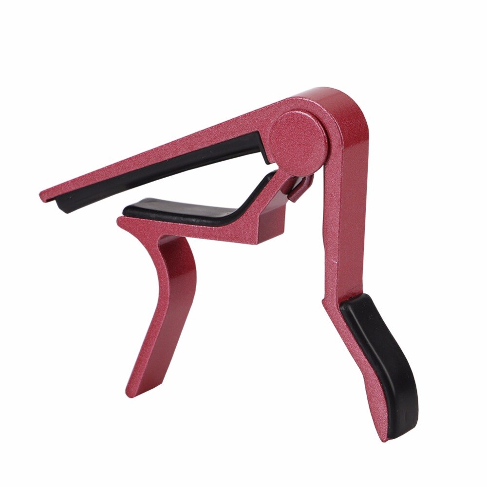 Gitaar Capo Quick Change Clamp Key Akoestische Klassieke Gitaar Capo Voor Tone Aanpassen Aluminium Legering Metal: Red