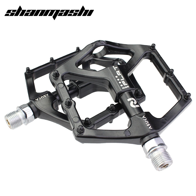 SMS 1026 Bicycle Pedals Aluminum Alloy Integrated Molding Ultralight Wide Non-slip Bearing MTB Road Bike Flat Platform Pedal