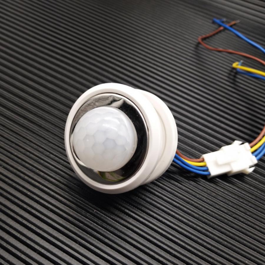 Mini Embedded PIR Infrared Body Adjustable Sensor Switch 110-240V