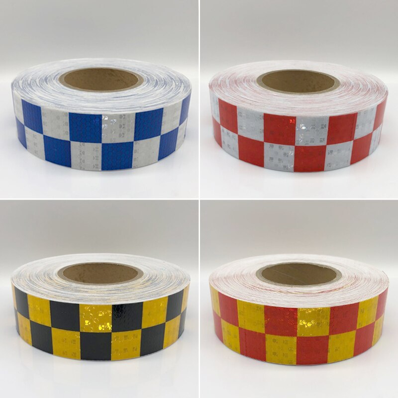5cmx10m Square Traffic safety Self Adhesive Sticker Safety Reflective Tape for Truck