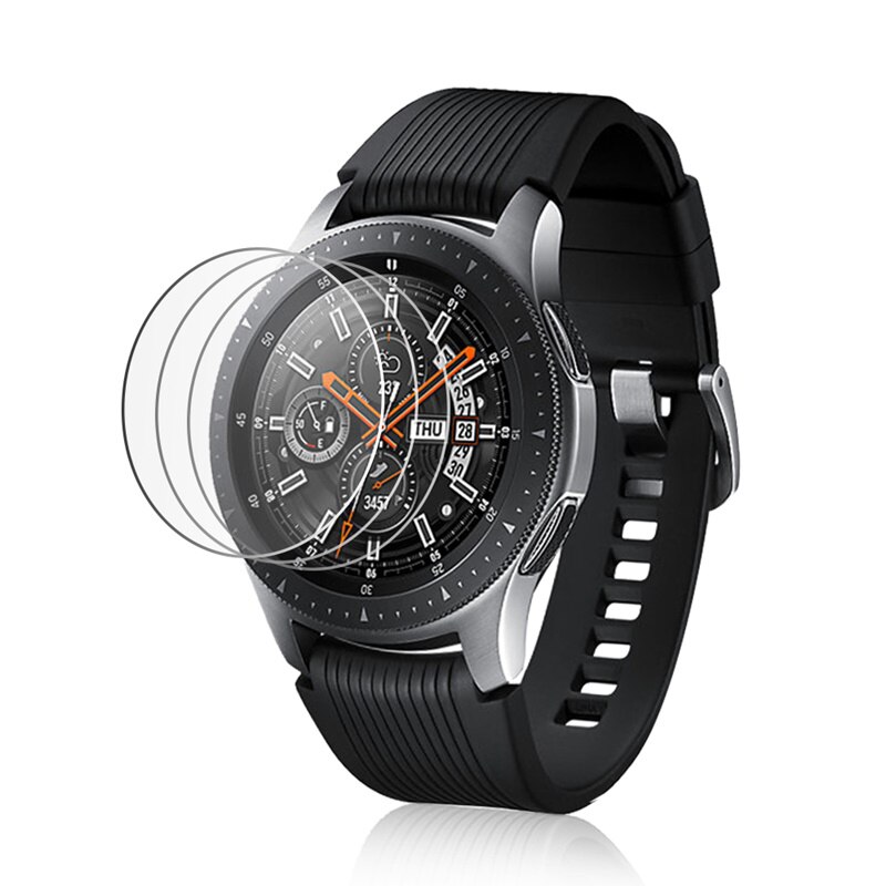 3 st för samsung galaxy watch 42mm 46mm klassiskt härdat glas skärmskydd skyddsfilm skydd anti explosion anti-shatter: Explosionssäker film / För galaxklocka 46mm