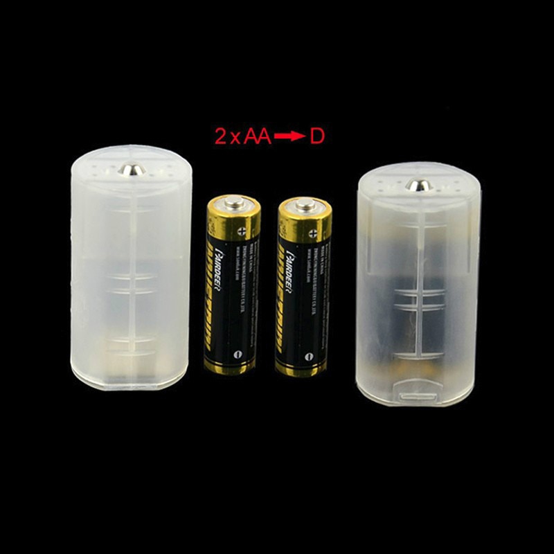 1/2/5Pcs 2 * Aa Naar D Formaat Batterij Houder 2AA Naar D Batterij Conversie Adapter 2 Aa Switcher Converter Case Box