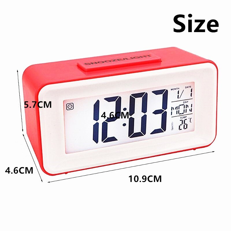 1PC Electronic Table Calendar LCD Desk Timer Digital Led Alarm Clocks Student Clocks With Week Snooze Thermometer
