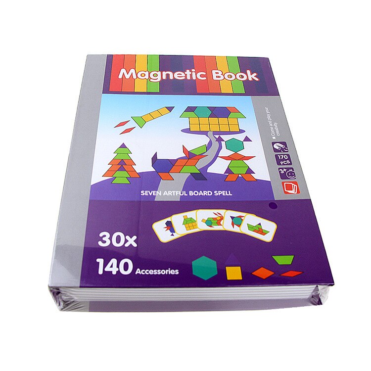 3D Puzzle Jigsaw Coolplay Intelligente dei bambini Libro Magnetico di Formazione Del Gioco Giocattoli Educativi per I Bambini Regalo Di Natale: Geometric