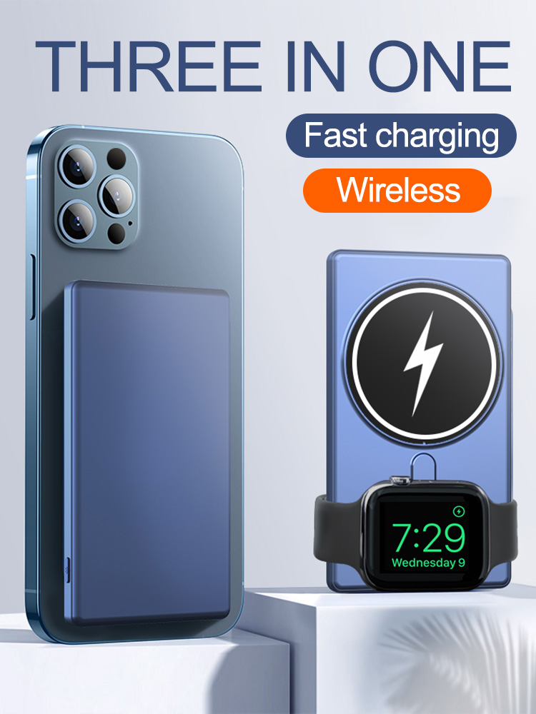 Powerbank Draagbare Power Bankwireless Externe Batterij Magnetische Externe Batterij Snel Opladen Draagbare Batterij Telefoon Draagbare