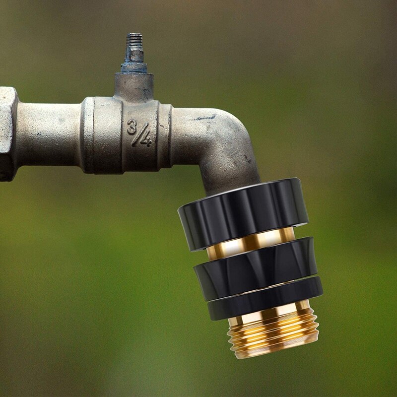 4 Sets Garden Hose Connector Quick Connect Fitting 3/4 Hose-Water Hose Quick Connector and 12 Pcs Faucet Rubber Gasket