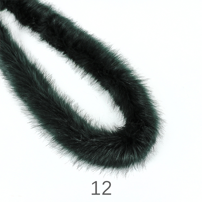 Verdickt Künstliche Kaninchen Fell Trim Kleidung Zubehör Faux Pelz Streifen Für Pullover Mantel Haube Hut DIY Flauschigen Bekleidungs Materialien: 12