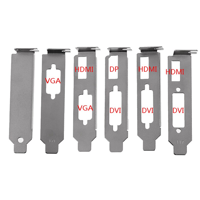 1pc Low Profile Bracket Adapter HDMI-compatible DVI VGA baffle Port For Half Height Full-Height Graphic Video Card