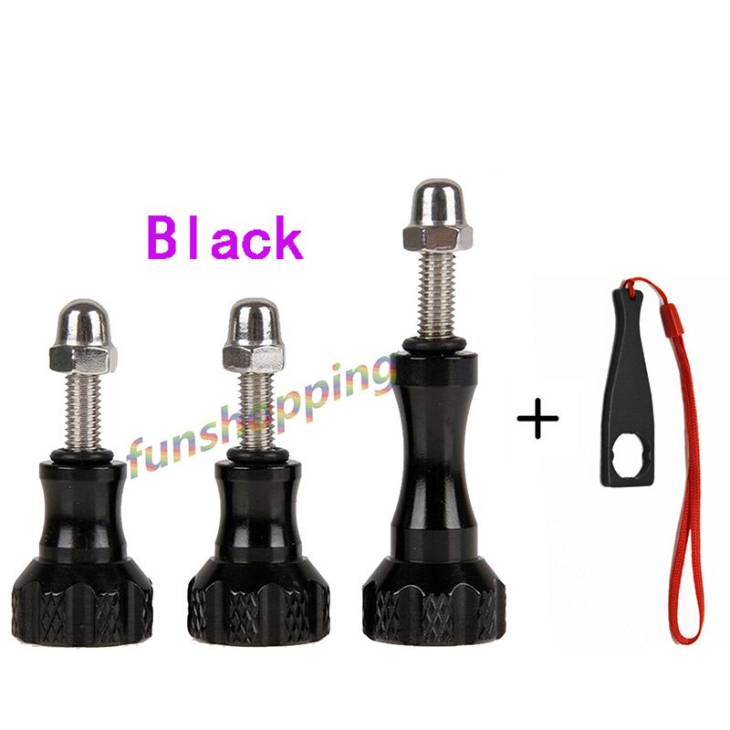 Aluminum Alloy Nut Thumb Screw Mount for GoPro Hero 7 6 5 4 3+ for Xiaomi Yi Lite 4K SJCAM SJ7 H9 Sony for Go Pro Accessory Kits: Black and Wrench