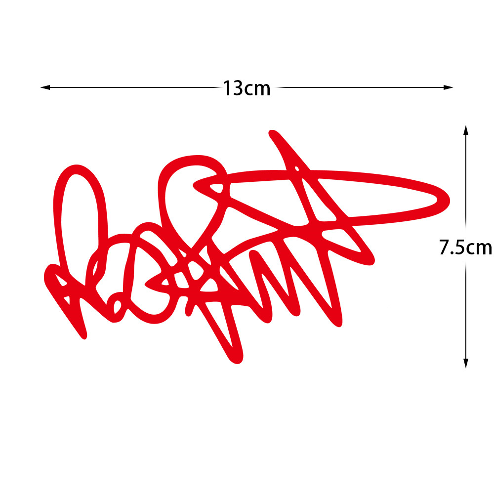 JDM 46 Rossi Signature Adesivo per moto Adesivo riflettente impermeabile Decorazione per finestra paraurti: Arancione