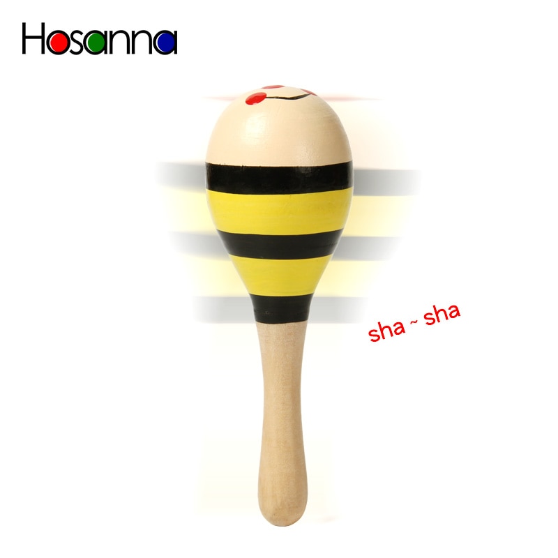 Baby Wooden Hammer Rattle Toys Kids Musical Instruments Child Shaker Cute Colorful Vocal Toys for Children Toddlers Preschooler