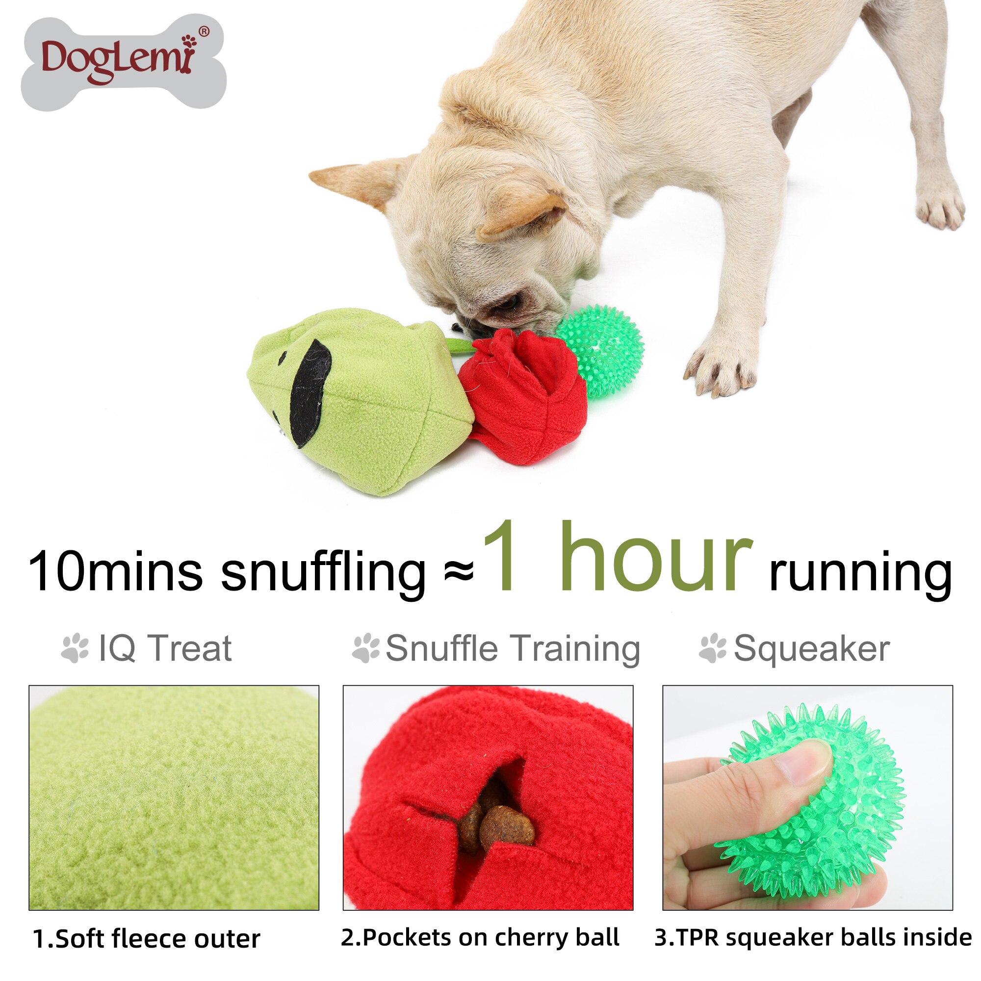 3 In1 Dog Toy Cute Dog Chews Food Toys Educational Leaking Food Sounding Dog Toy Sniffing Pets Toys