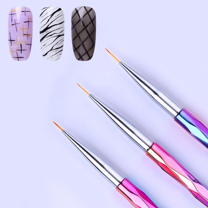 Liner penseel tekenen uv gel pen schilderen bloemen nagels diy lijn penseel auroras nagel plastic handvat nagelgereedschap nagelkunst accessoires
