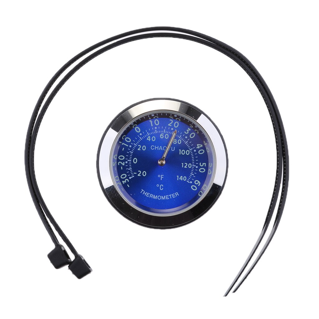 2 stücke Motorrad Fahrrad Zifferblatt Meter-Thermometer Hygrometer Wasserdichte-Blau