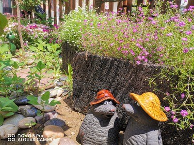 (2 pièces/ensemble) céramique taupe frères jardin balcon extérieur animaux décoration