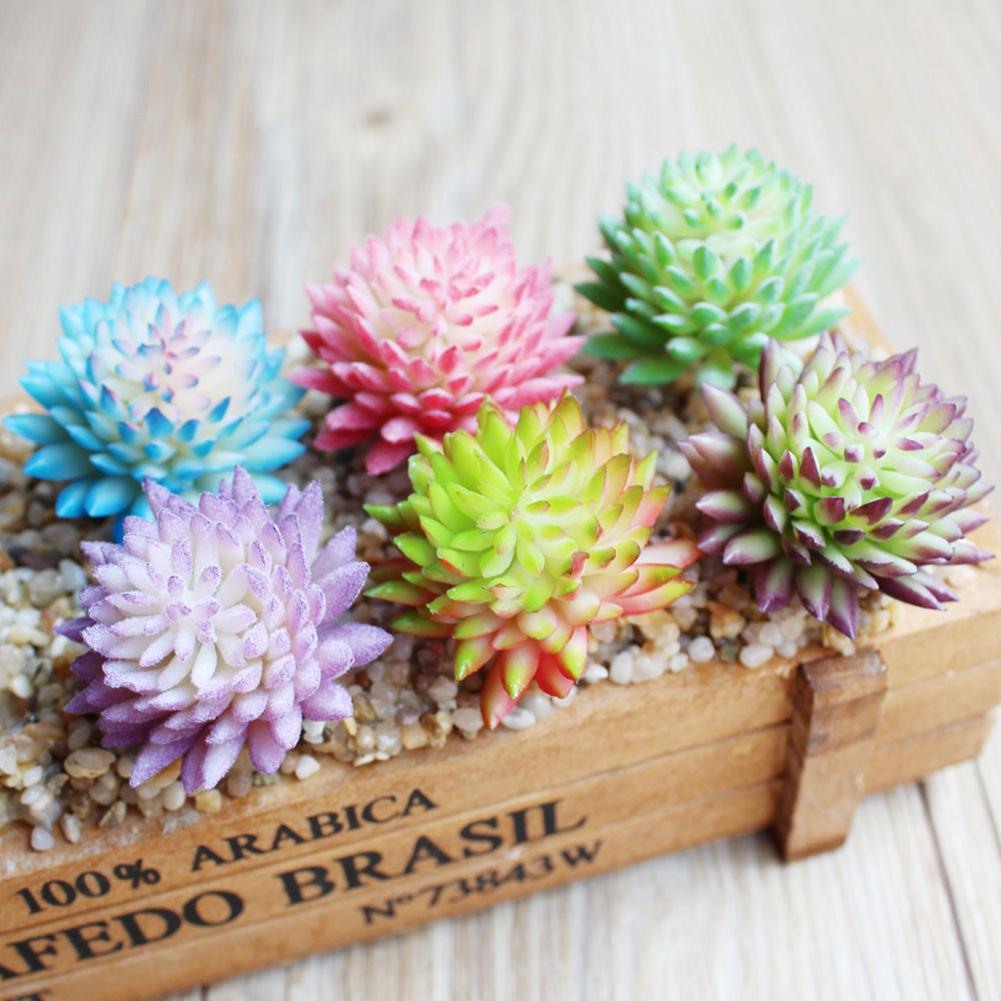 Mini bonsái Artificial de plástico para decoración de hogar y oficina, plantas suculentas de Echeveria, 1 unidad