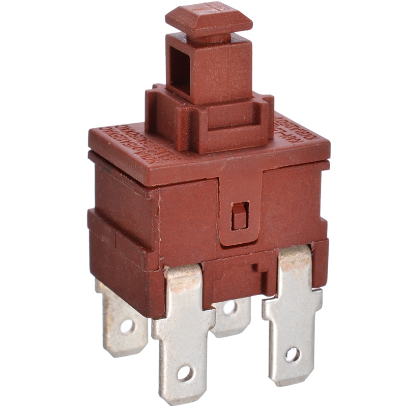 1pc Durable KAN-L5 Switch Power Switch Push Button 7.5A 250V AC Water Heater Vacuum Cleaner Lock Self-locking 4 Pin ON OFF T120