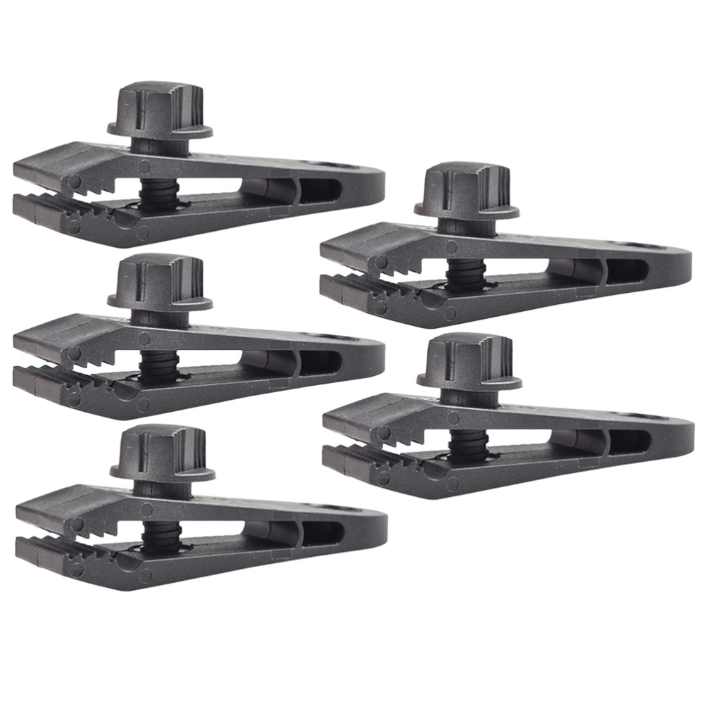 5 set/10pcs Tarp Clips Heavy Duty Windproof Awning Clamp Grip Tent Clips Camping Carabiner Hook Buckle Clip Camping Accessory