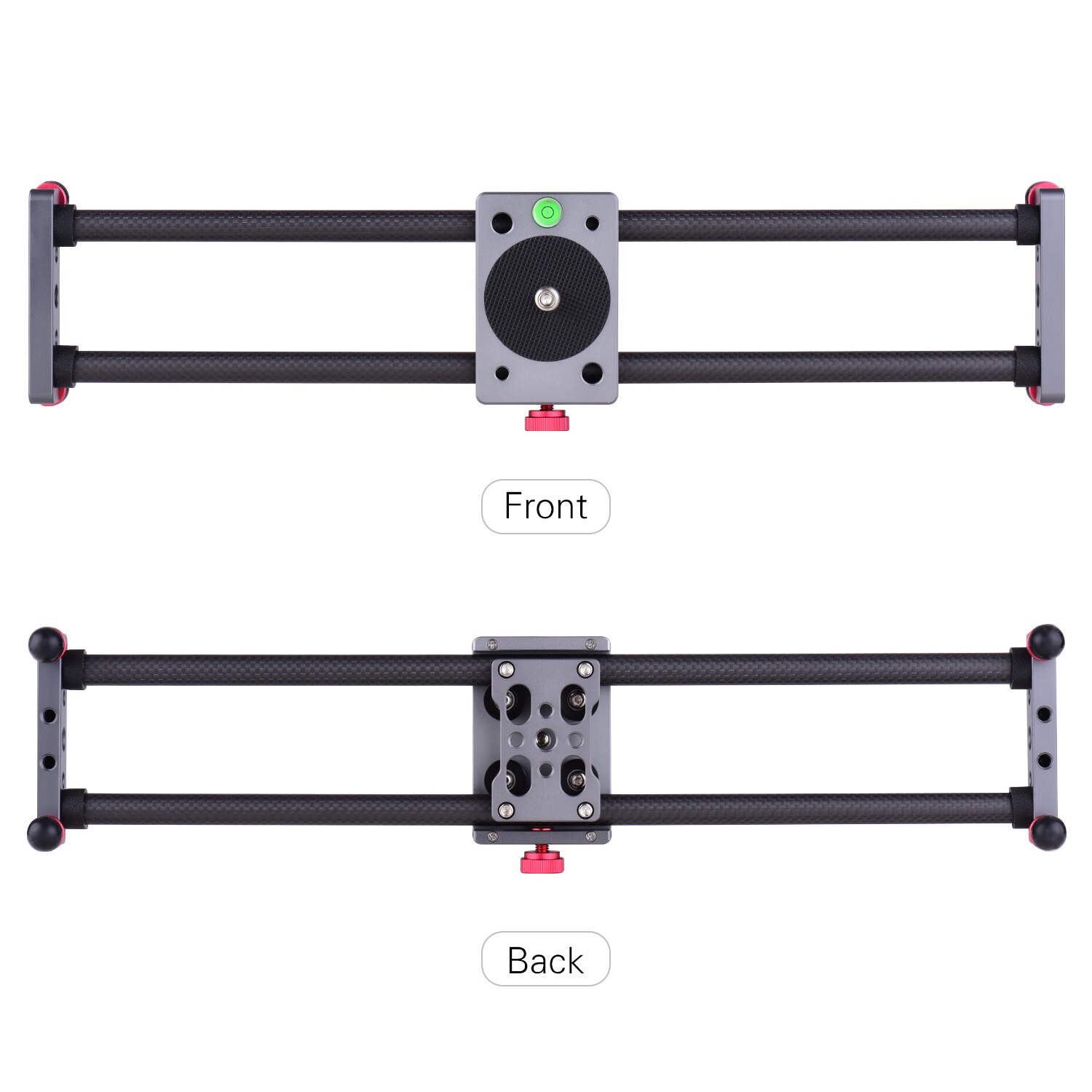 Curseur de caméra de photographie, curseur de vidéo Dolly Rail de 40cm/15.7 pouces pour Nikon Canon Sony DSLR, caméscope pour Smartphones