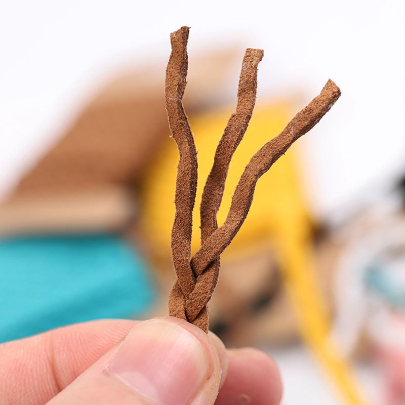 Cuerda trenzada de cuero de terciopelo para manualidades, cuerda de 5mm x 3 yardas para pulsera artesanal, collar, cadena de joyería, accesorios de decoración