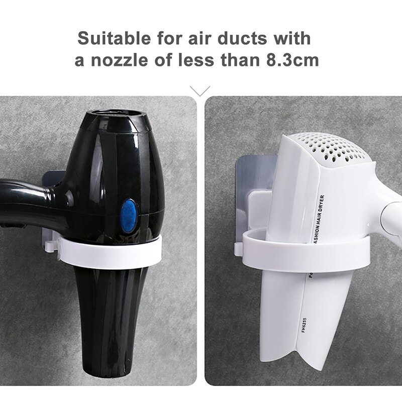 1pc hårfön hållare ställ hållbar väggmonterad badrum hårtork arrangör förvaringshylla badrumstillbehör