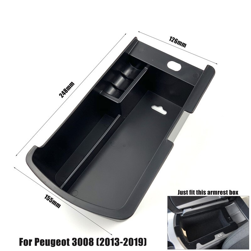 Accoudoir Central de voiture modifié, boîte de rangement, plateau, boîte à gants, palette pour Peugeot 308 408 3008 4008 5008 DS7: For 3008 2013-20