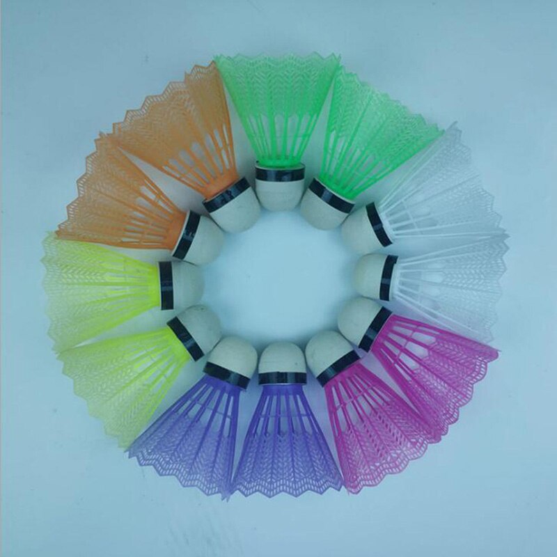 Volantes de bádminton de colores, plumas de ganso, pelotas de bádminton para deportes al aire libre, accesorios de bádminton duraderos, 12 Uds.