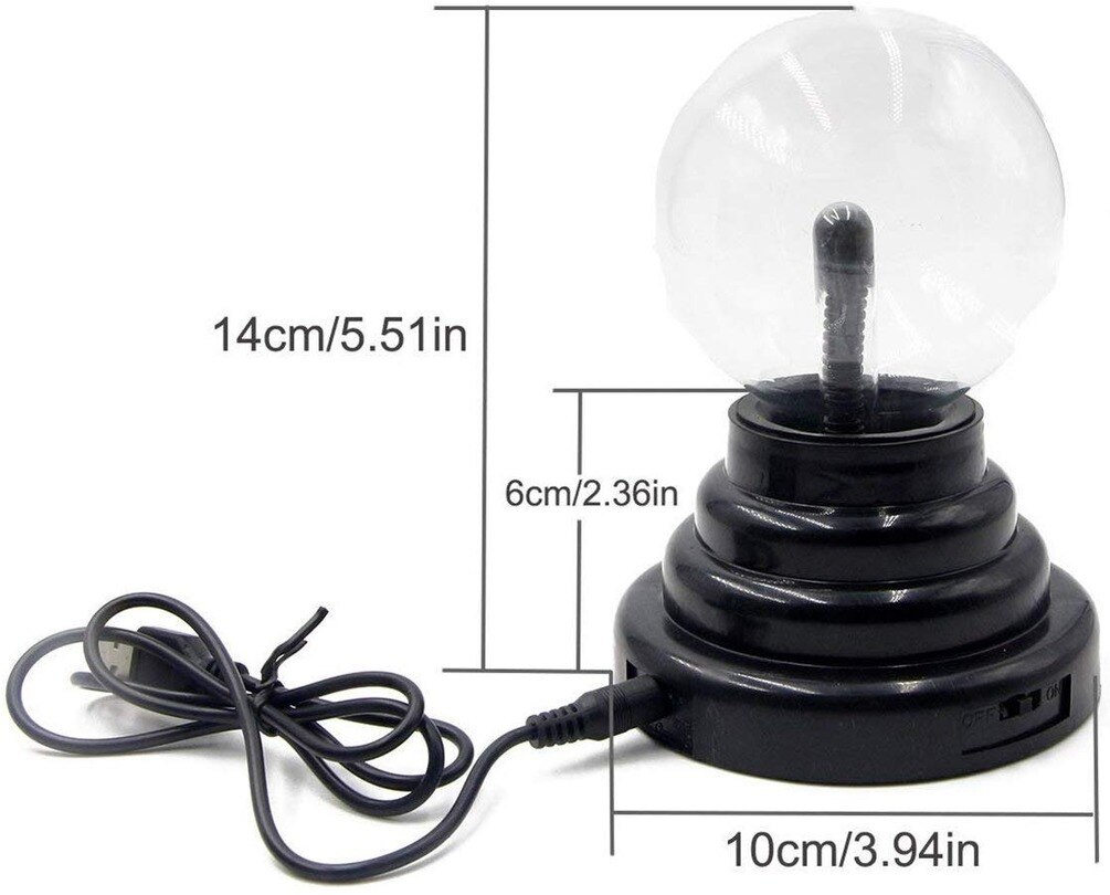 Plasma boule lampe statique électricité tactile sensible magique lumière Globe lumière maison bureau voiture décoration USB batterie alimenté