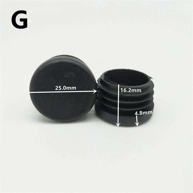 10Pcs Round Tube Plugs Pipe Insert End Caps Floor Protectors Furniture Feet Pads: G