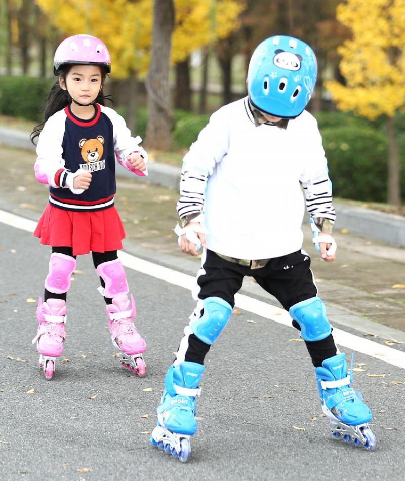 Patines ajustables de 4 ruedas para niños y niñas, patines en línea de PVC para principiantes, de Año ,