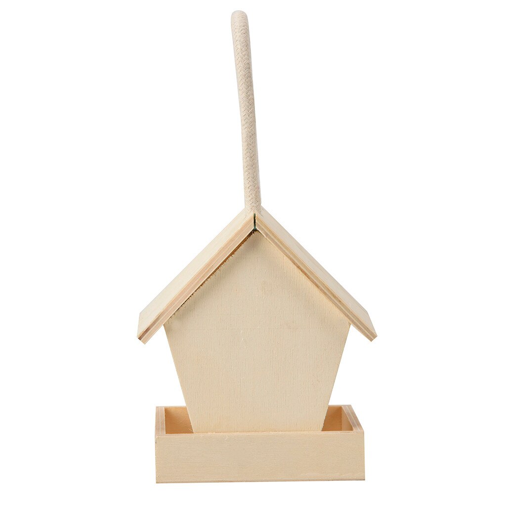 Holz Vogel Zubringer Haus Vogelhaus Hängen für Garten Hof Ich bin Freien Haustier Dekoration Sechseck Geformte Mit Dach draussen Haustier Dekor