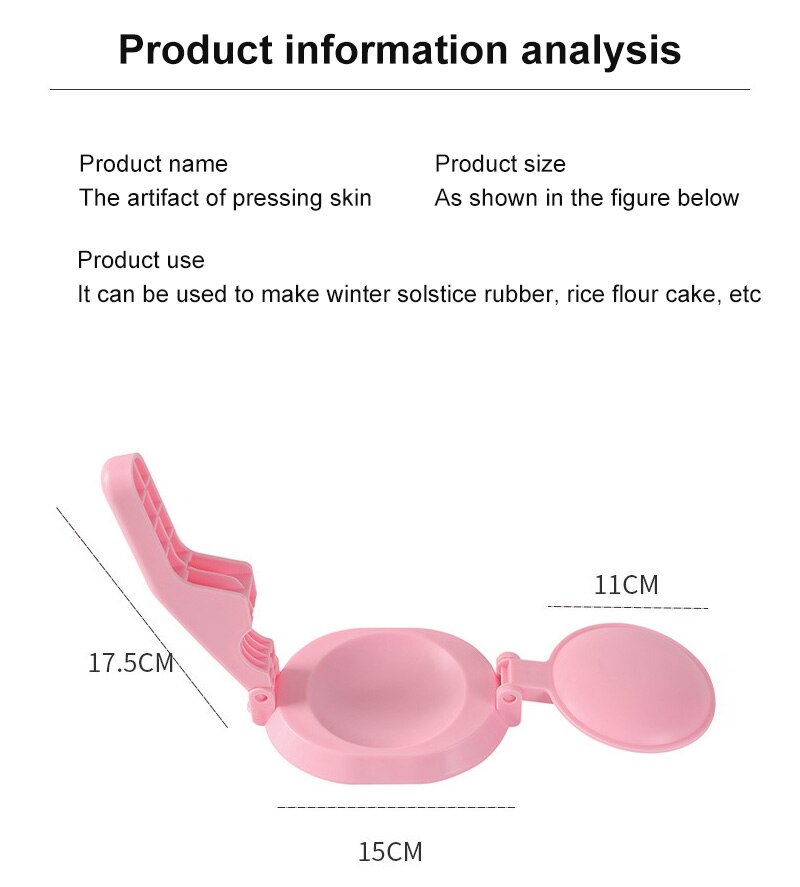 Máquina de prensa de estilo chino para el hogar, utensilio para hacer dumplings de piel, molde de prensa de piel Manual de cocina, herramienta para hacer dumplings