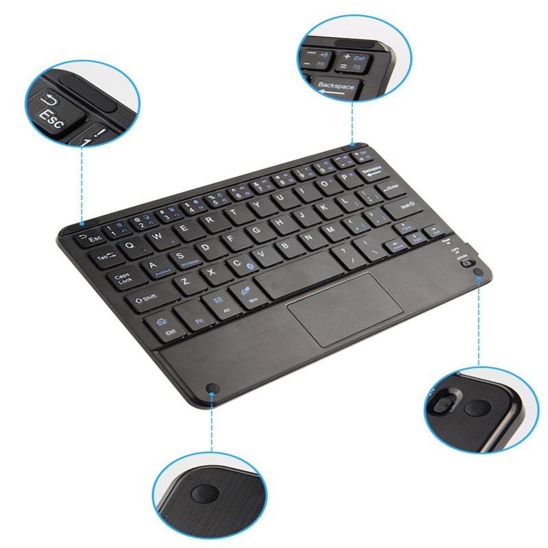 Touchscreen Bluetooth 3.0 Wireless Keyboard Voor Android Windows Systeem Tablet Laptop Met Touchpad Toetsenbord
