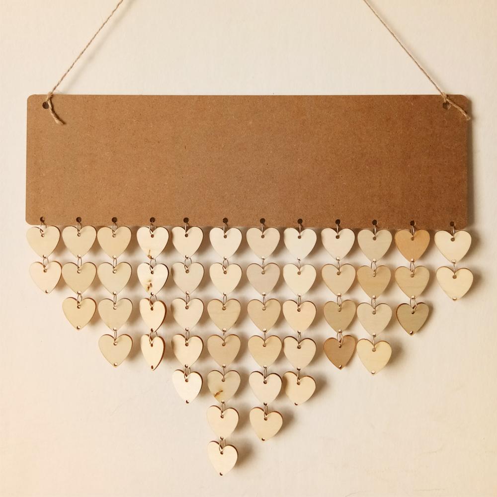 Birthday Reminder Advent Calendar Wood Board DIY Handmade Craft Rustic Hanging for Home Decoration Party Celebration Favor