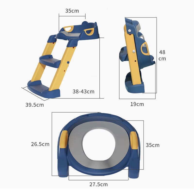Folding Infant Potty Training Seat Urinal Backrest Chair With Step Stools Ladder For Baby Toddlers Boys Girls Safe Toilet Seat