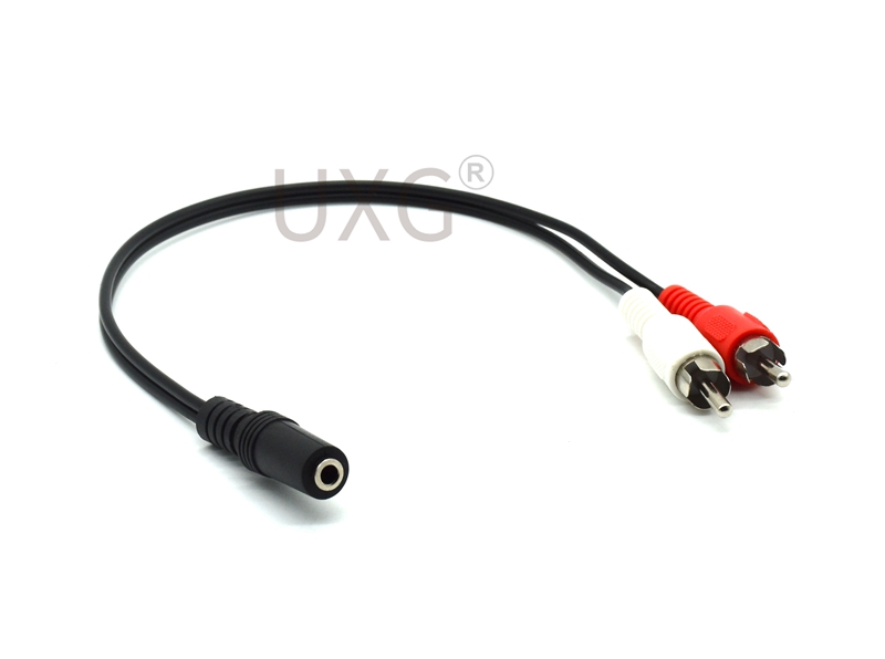 3.5Mm Y Adapter 2RCA Audio Kabels Stereo Aux Vrouwelijke Naar Mini Jack Naar Male 2 Rca Plug Y Adapter 1/8 Stereo Splitter Connector Draad