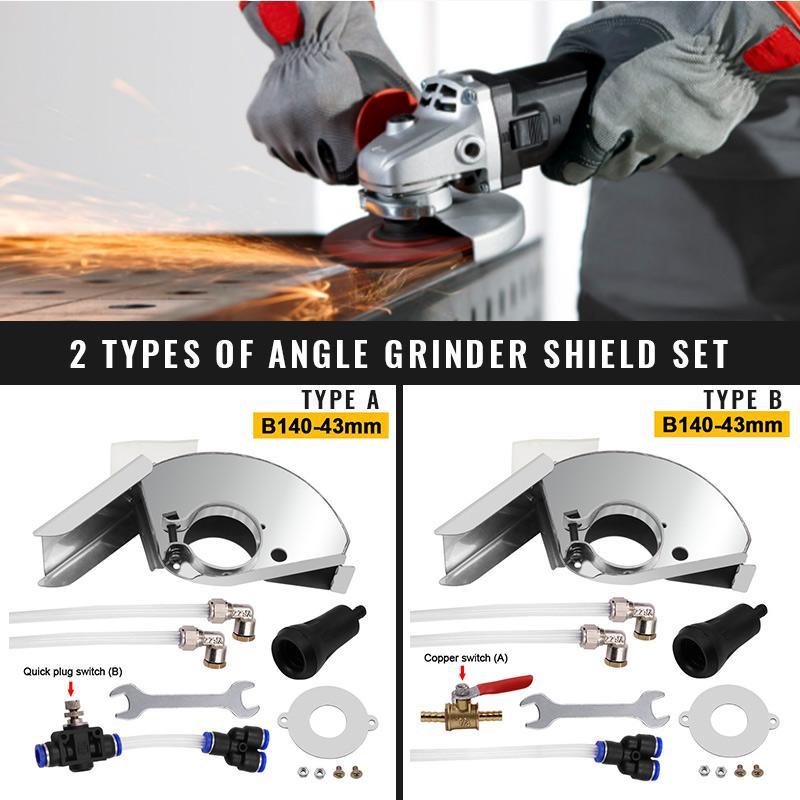 Stofvrij Haakse Slijper Schild Set Met Verstelbare Water Klep Dubbele Verneveling Nozzles Water Toevoeging Stofkap